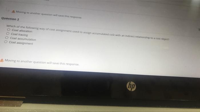 Moving to another question will save this riponte