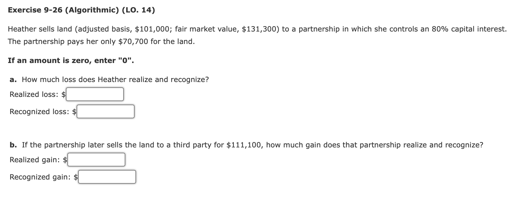 Exercise 9 - 2 6 ( Algorithmic ) ( LO . 1 4 )