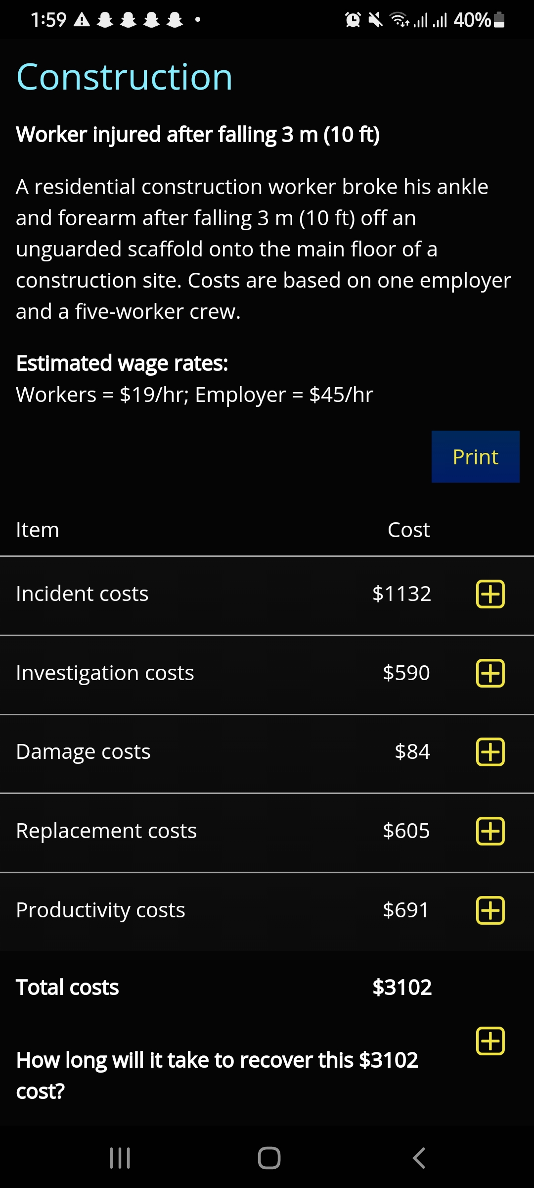 1:59 A * * & & all 40% Construction Worker