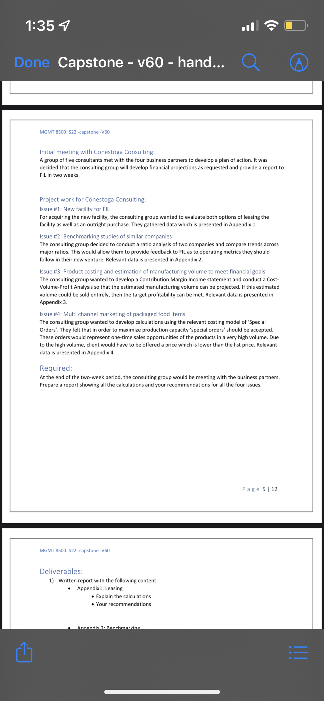 KINDLY HELP IN 1 & 2 APPENDIX PART.. 1:35 7 Done