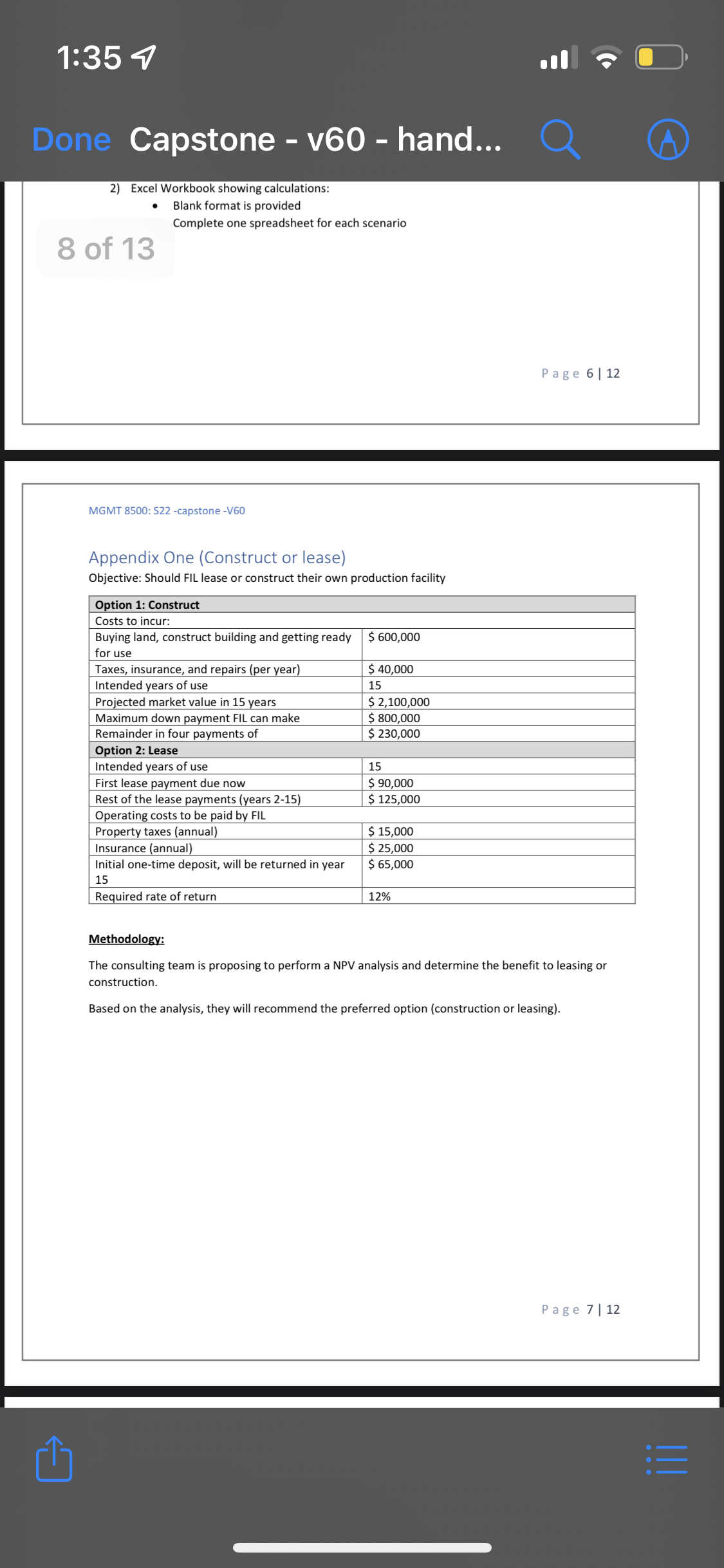 KINDLY HELP IN 1 & 2 APPENDIX PART.. 1:35 7 Done