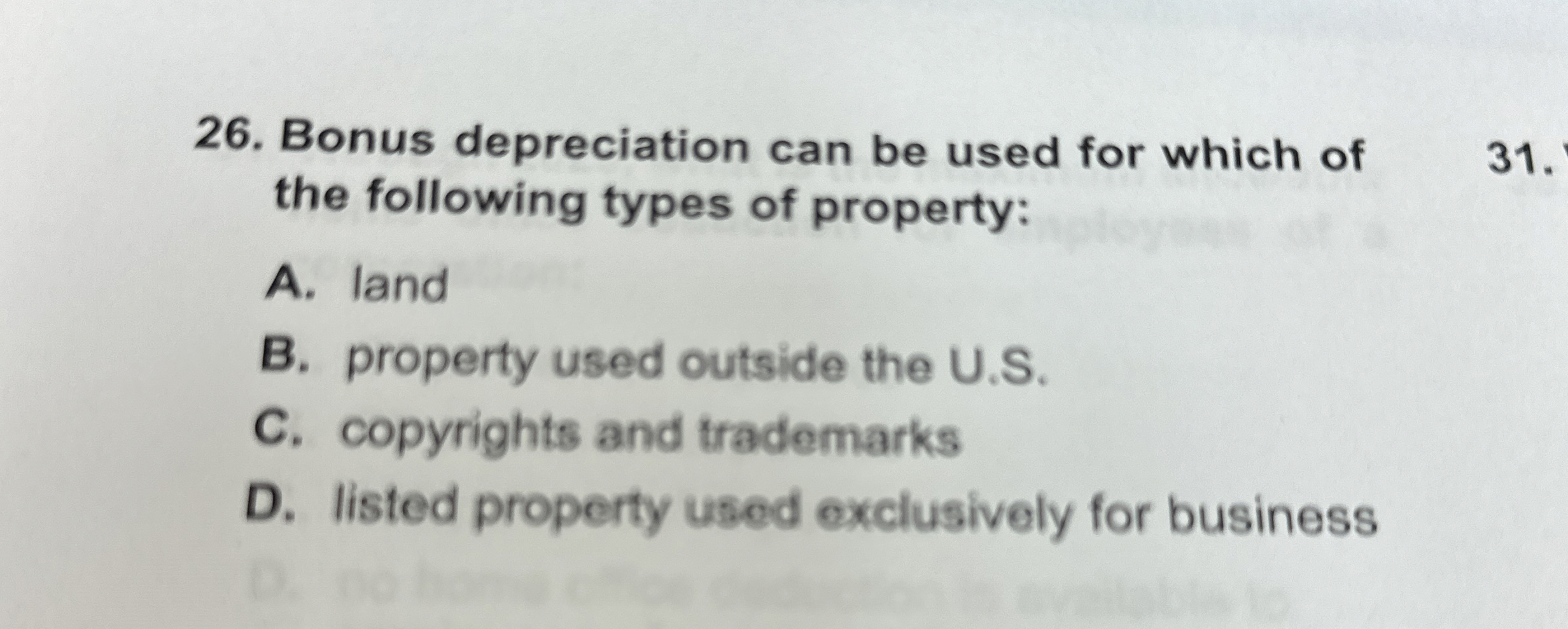 Bonus depreciation can be used for which of the