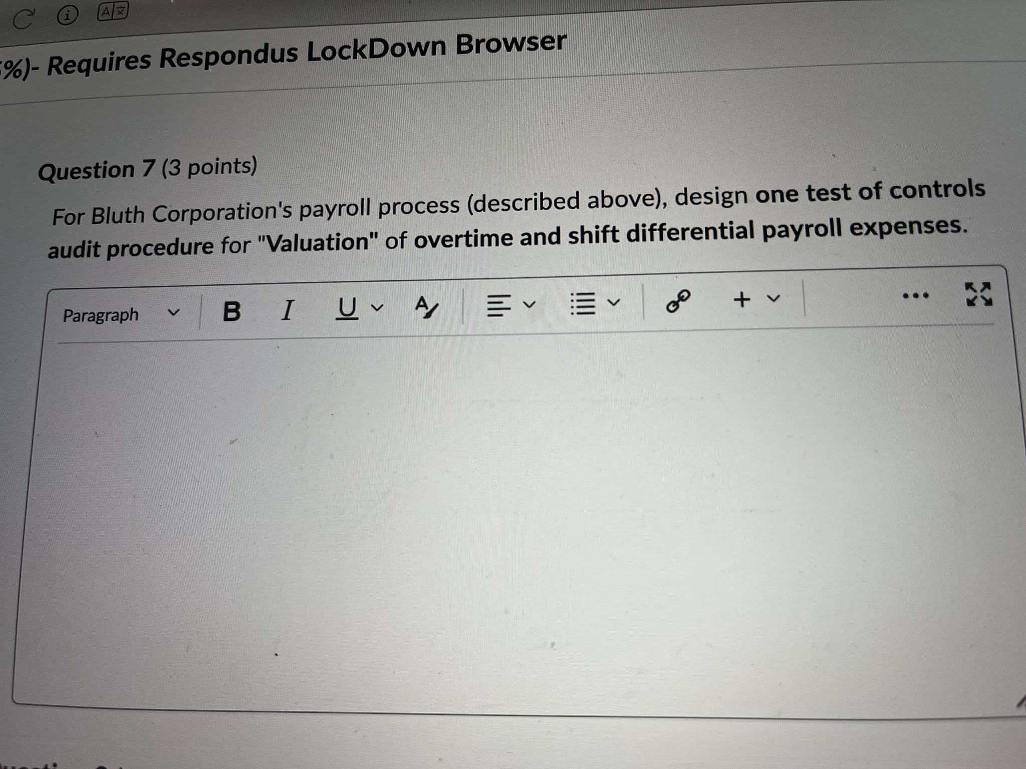 C i %)- Requires Respondus LockDown Browser
