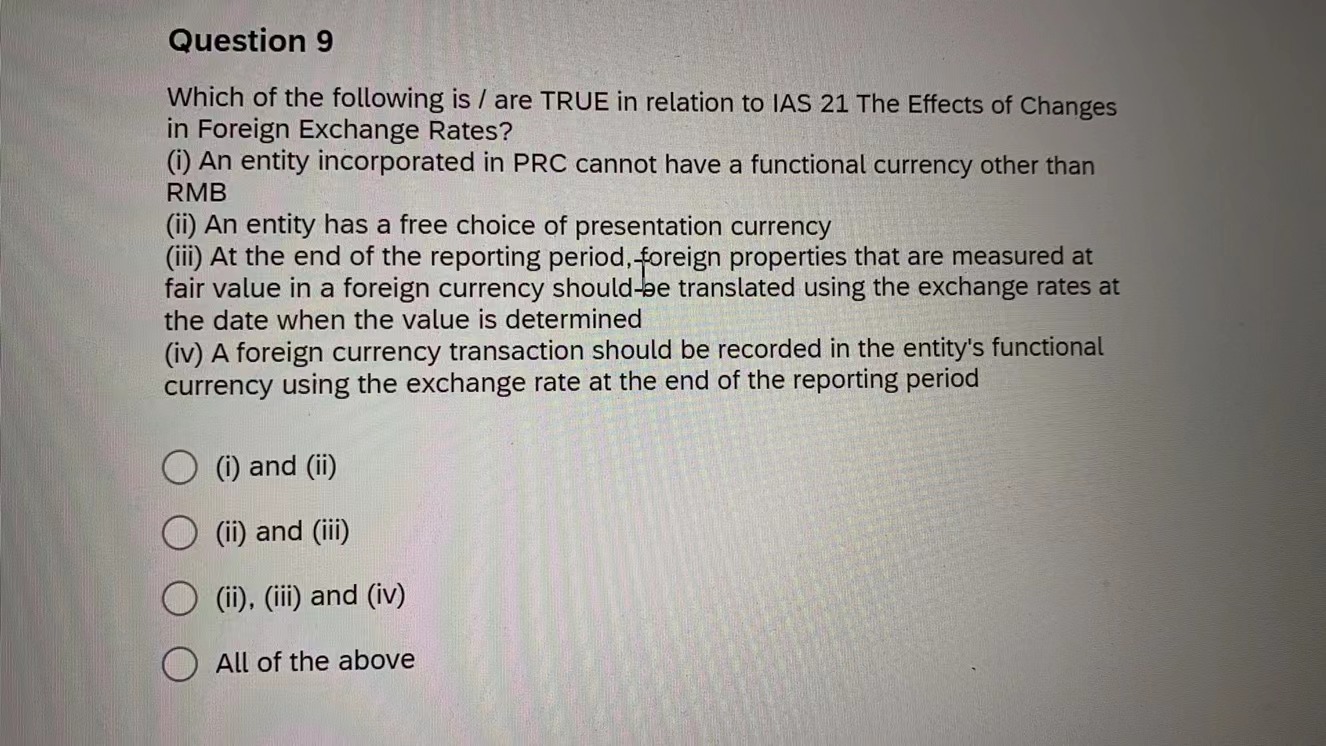 Question 10 When should a provision be recognised