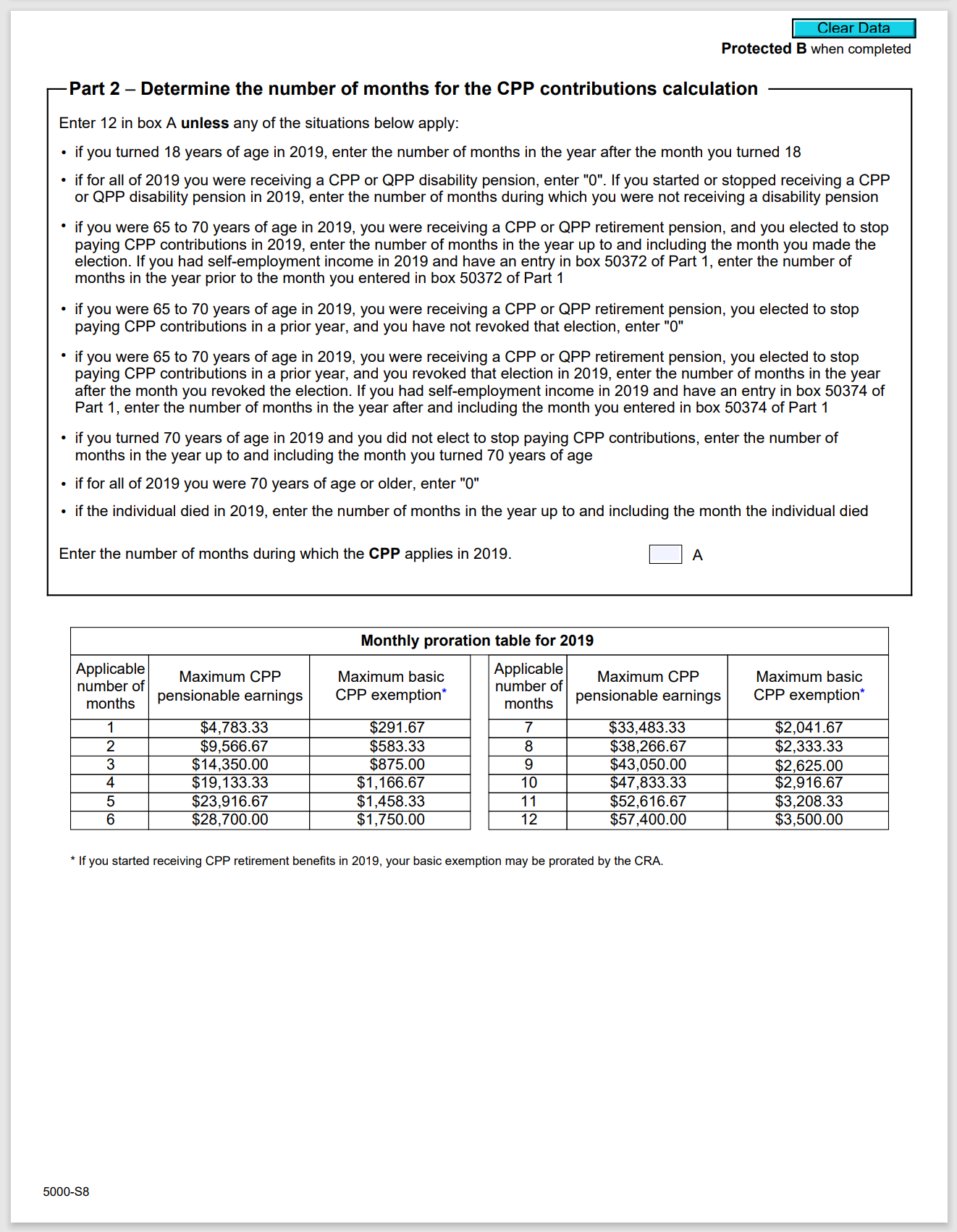 Clear Data Payer's name - Nom du payeur I+I