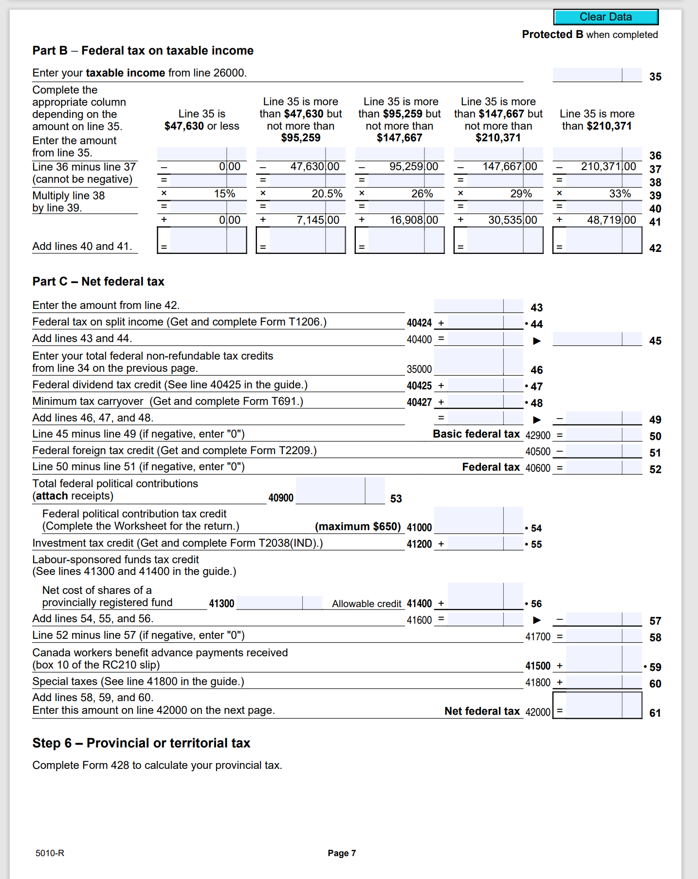 Clear Data Payer's name - Nom du payeur I+I