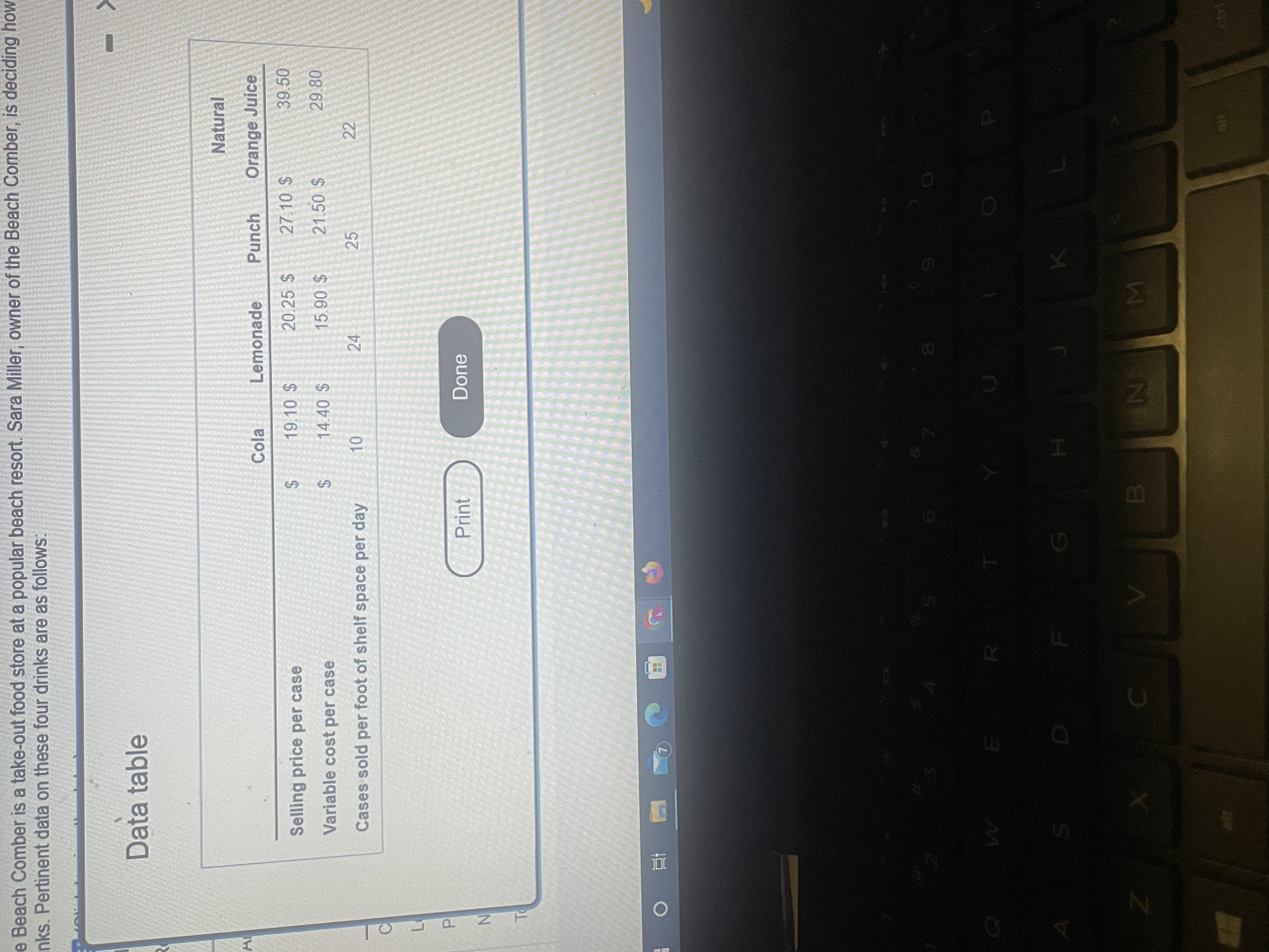 Please help me with my hw e Beach Comber is a