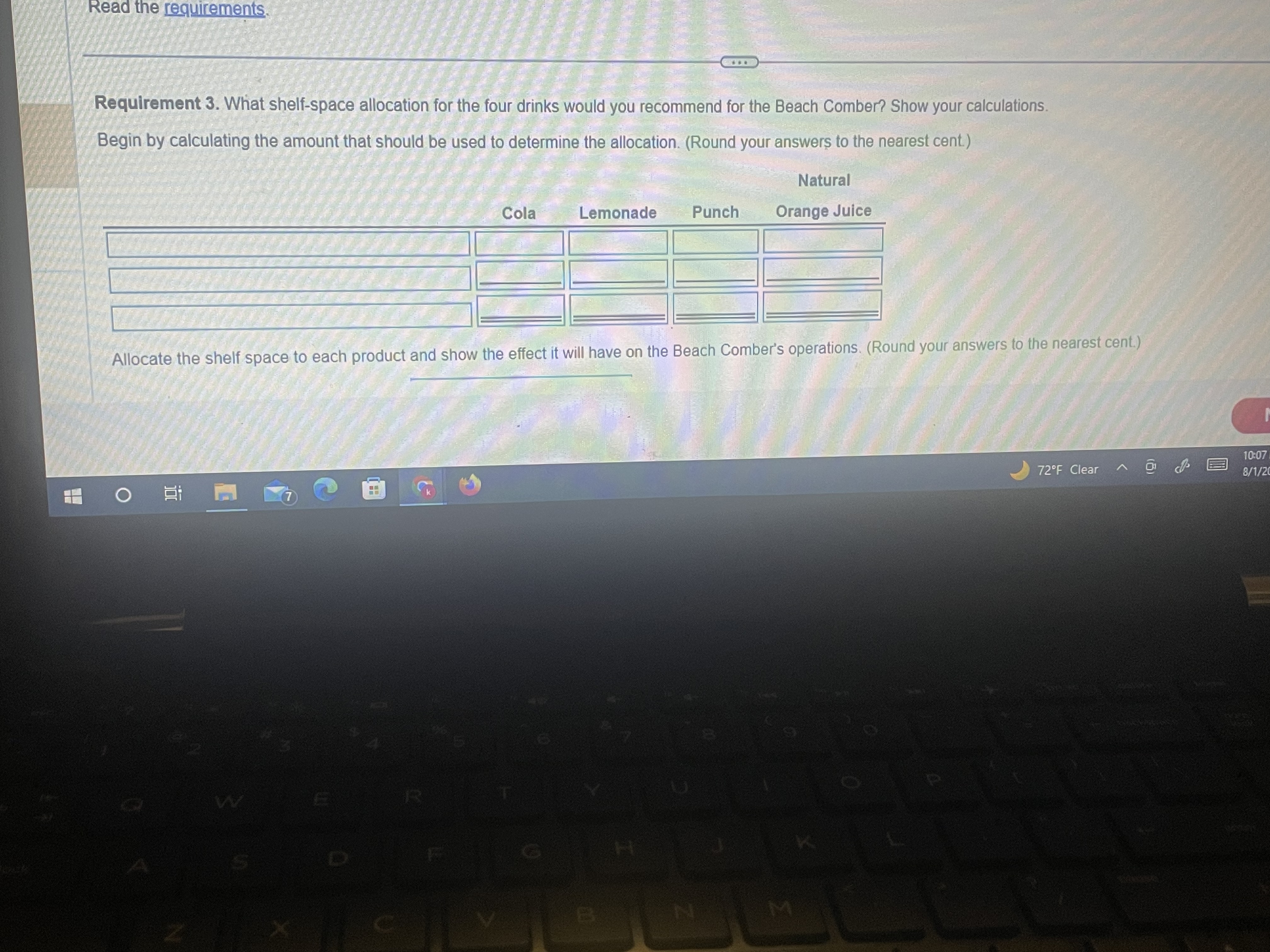 Please help me with my hw e Beach Comber is a