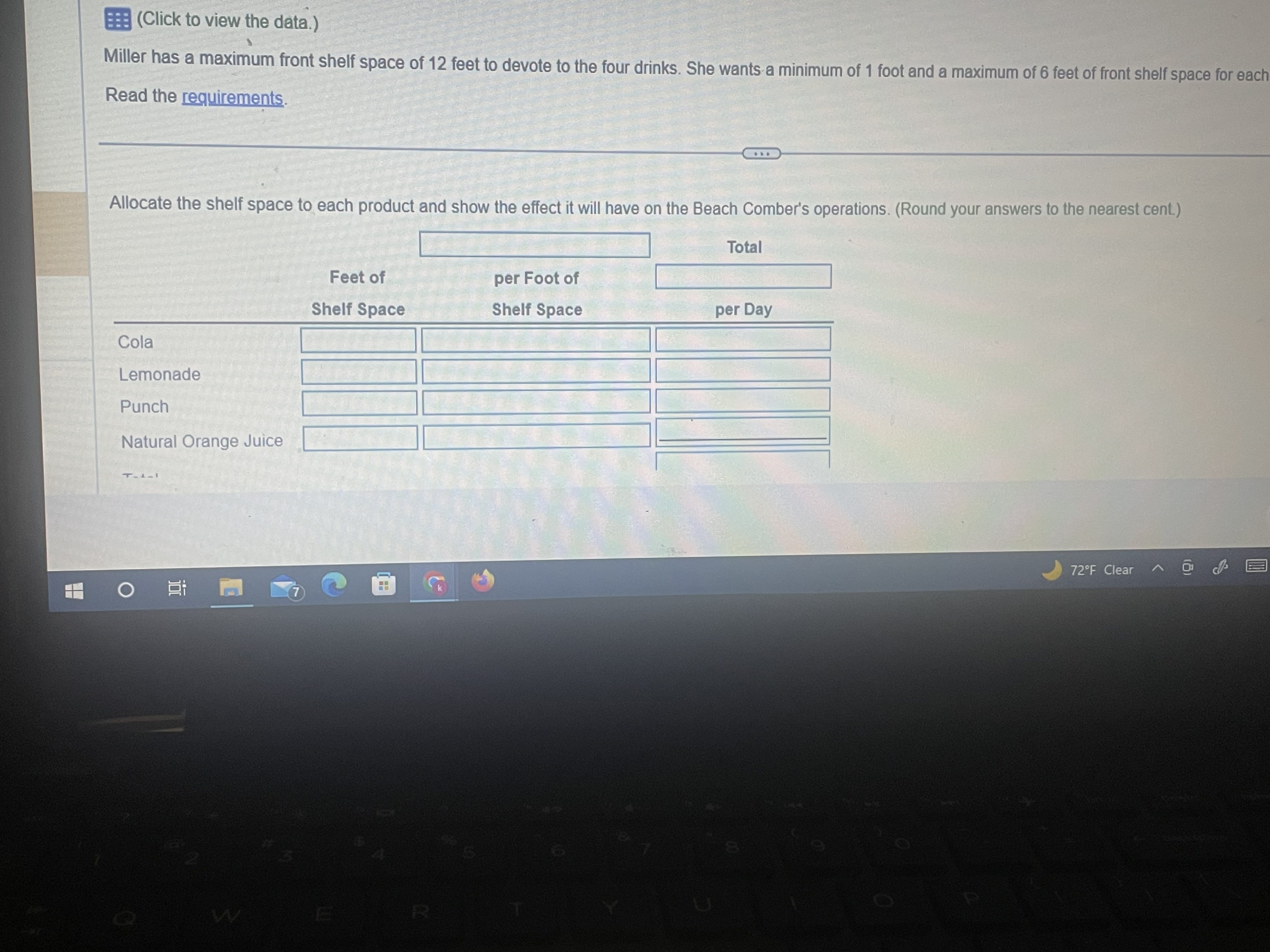 Please help me with my hw e Beach Comber is a