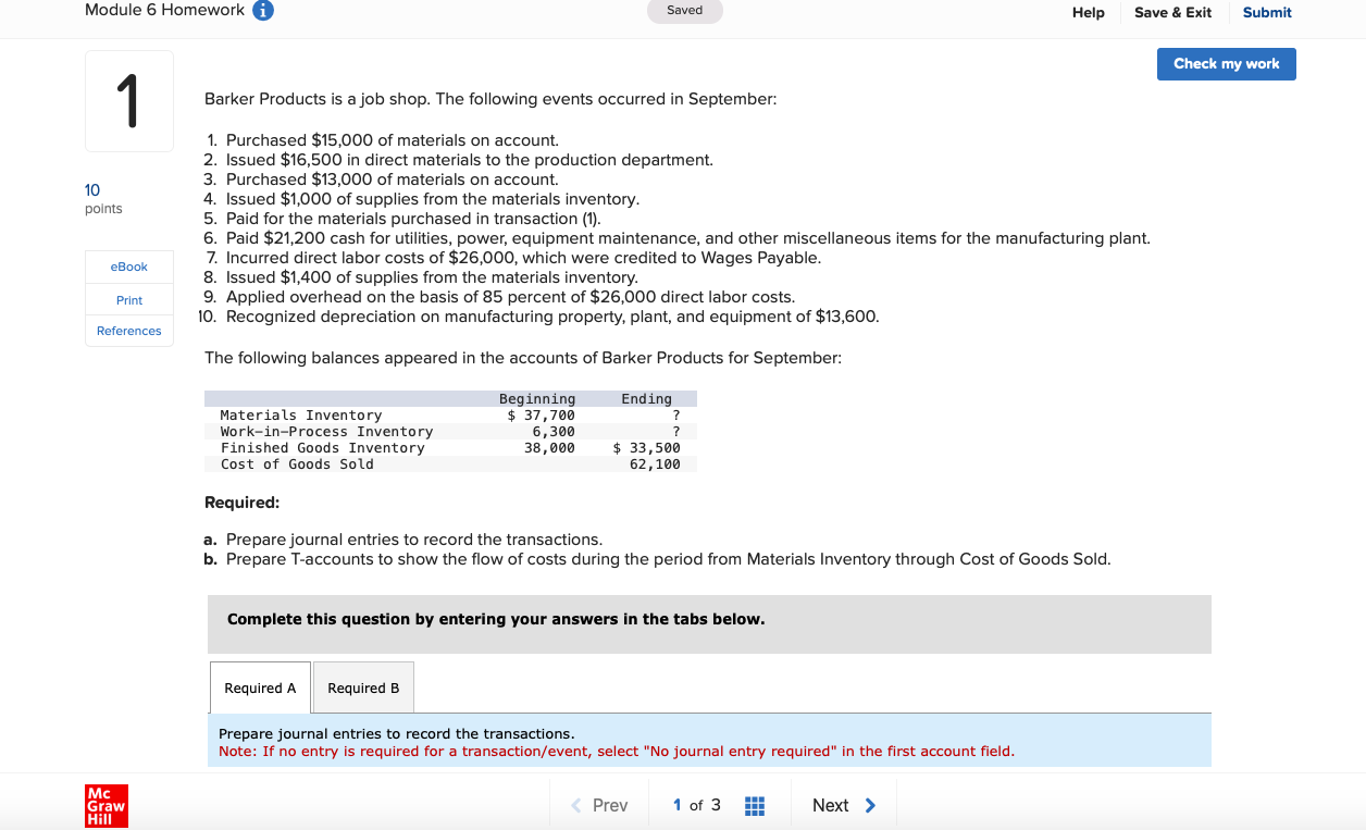 Module 6 Homework i Saved Help Save & Exit Submit