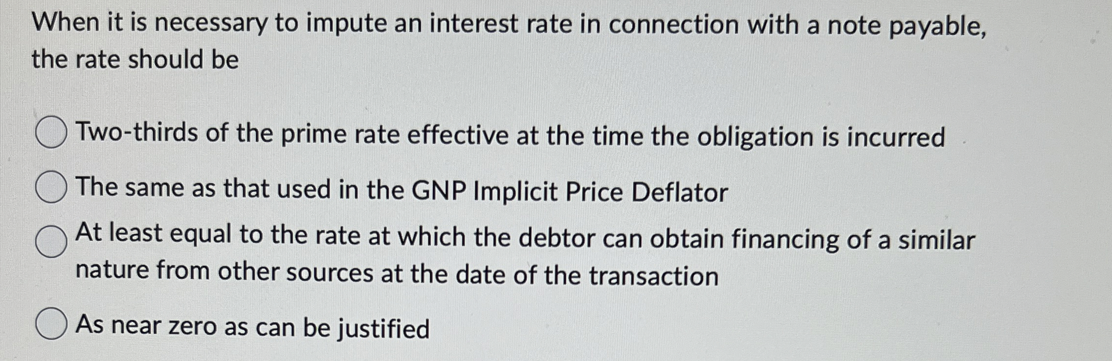 When it is necessary to impute an interest rate