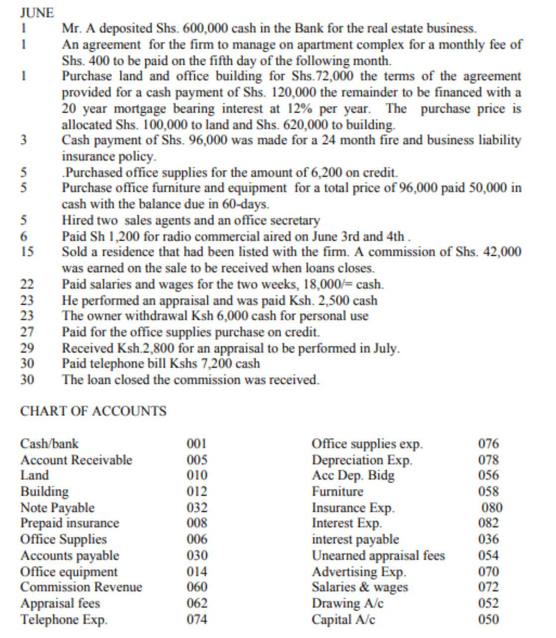 solve for the basic accounting equation and