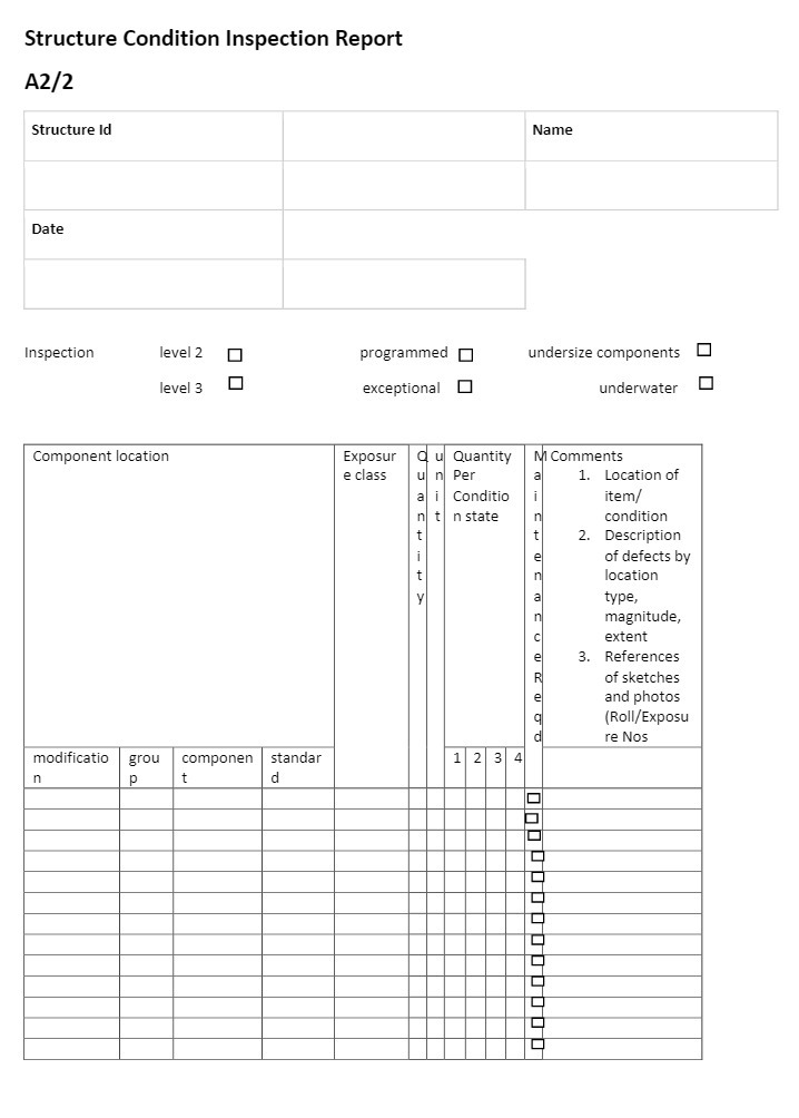 Structure Condition Inspection Report A2/2