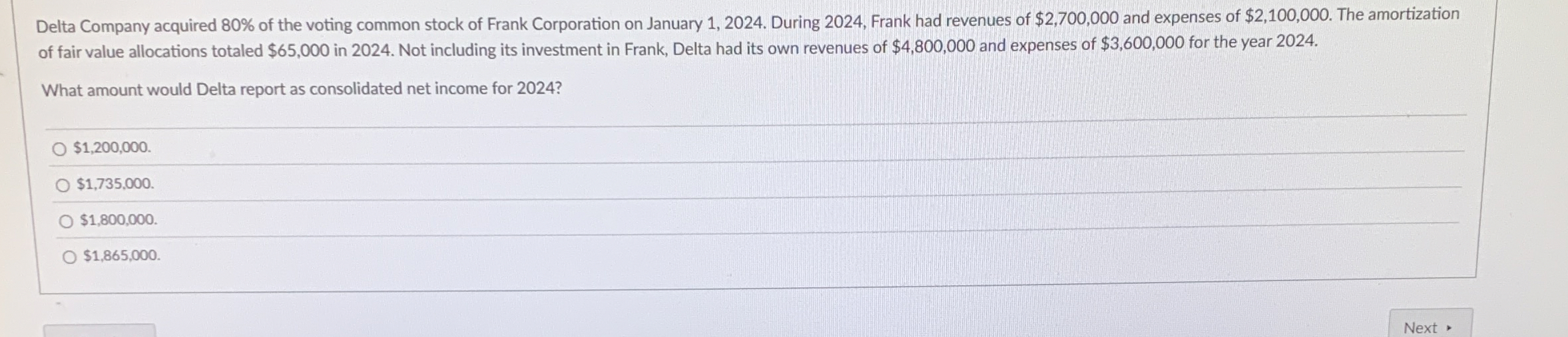 Delta Company acquired 8 0 % of the voting common