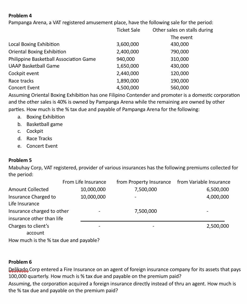 PLEASE ANSWER ALL THE FOLLOWING PROBLEM 1 TO