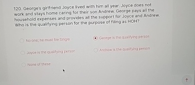 George's girlfriend Joyce lived with him all