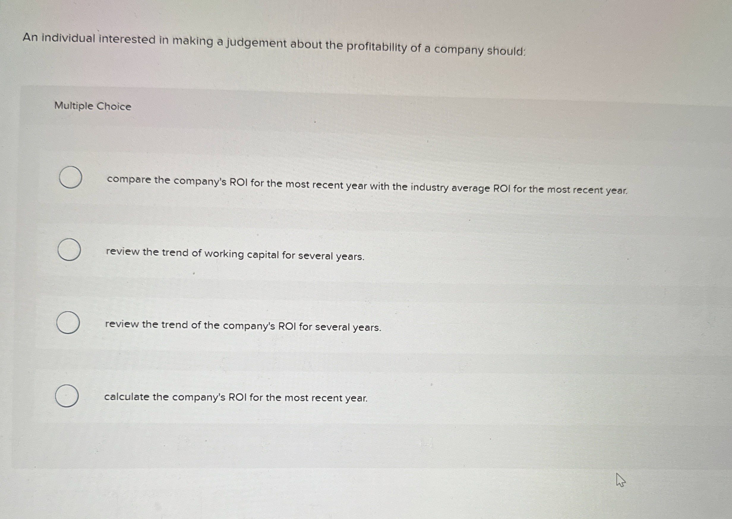 The inventory turnover calculation: Multiple
