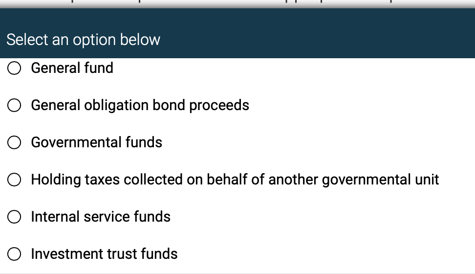 {2 '> Select from the option list provided