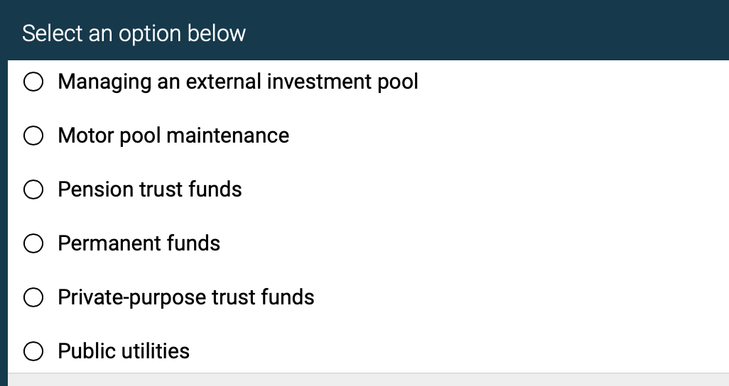 {2 '> Select from the option list provided