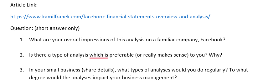 Article Link: Question: (short answer only} 1.