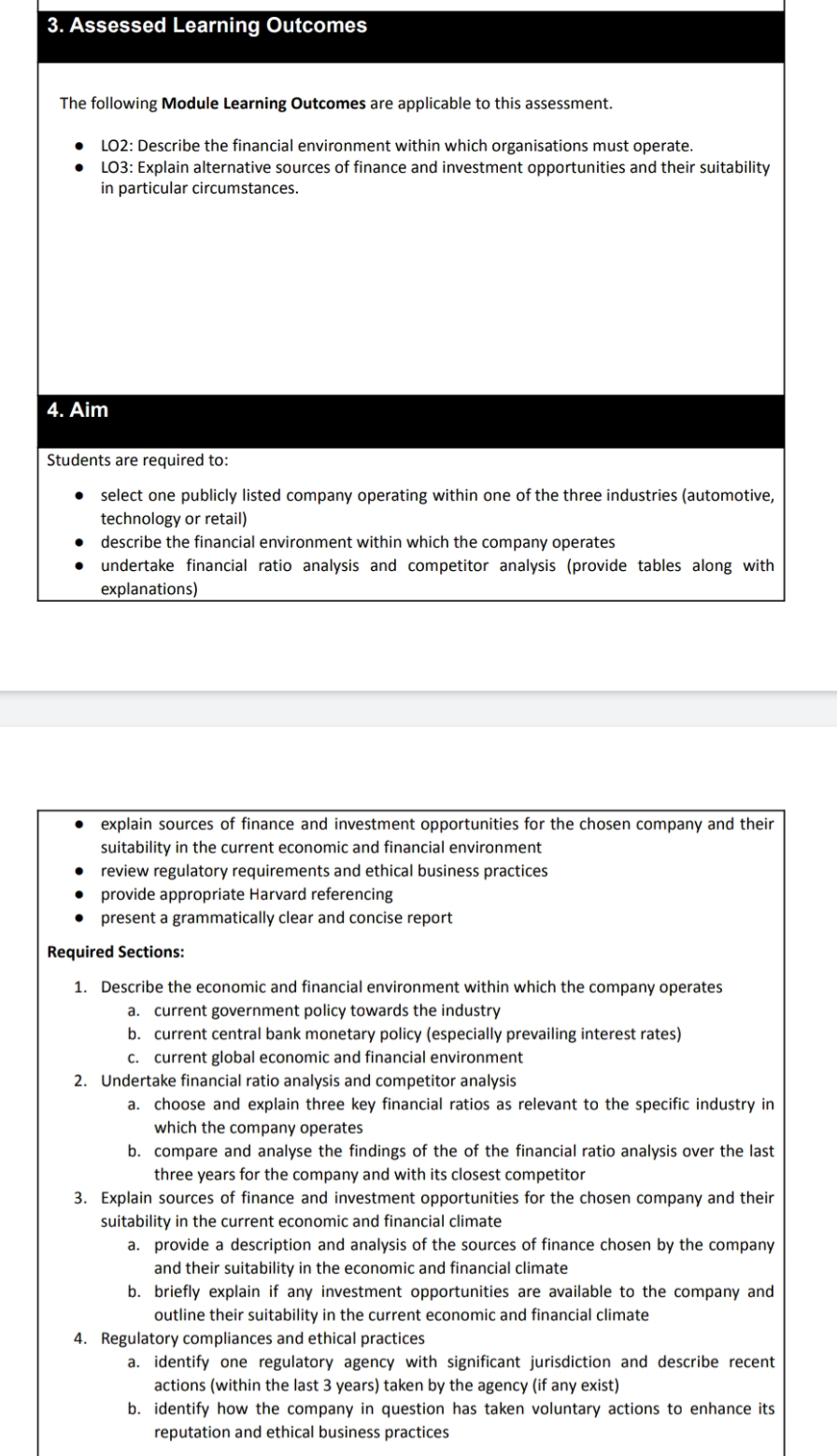 Solve Section 4 please 3. Assessed Learning