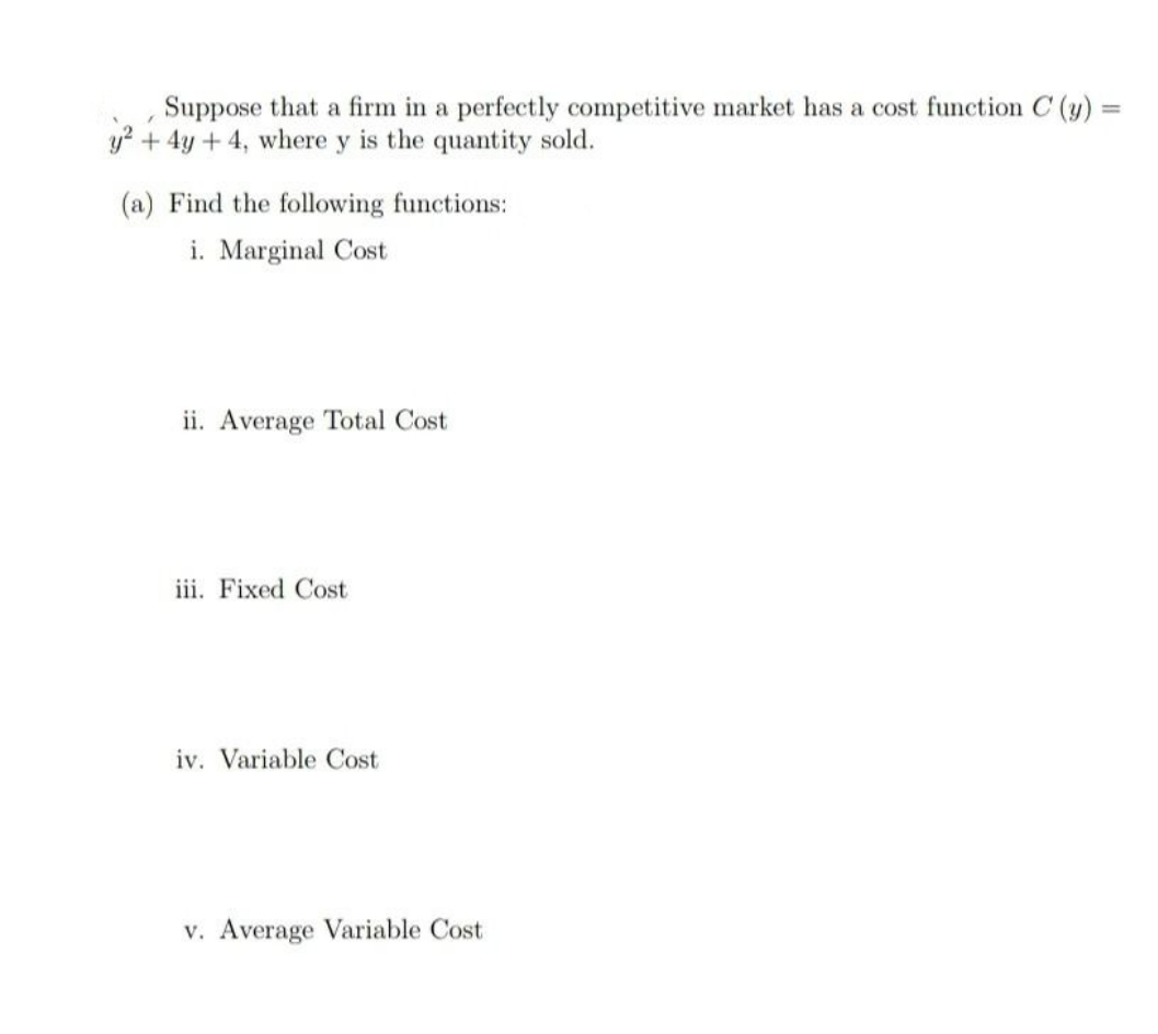 answer asap $ , Suppose that a rm in a perfectly