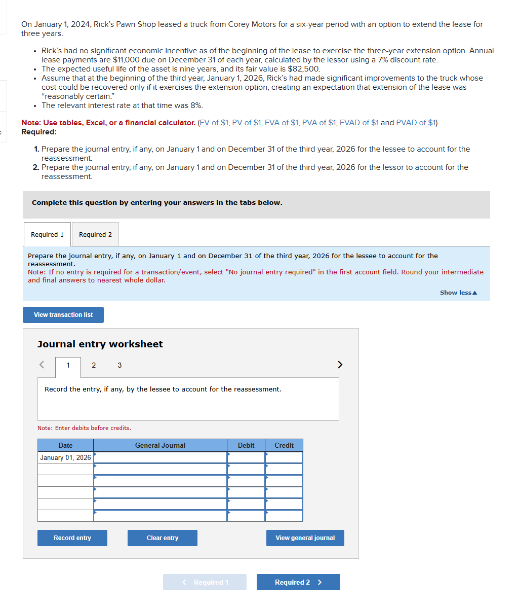 On January 1 , 2 0 2 4 , Rick's Pawn Shop leased