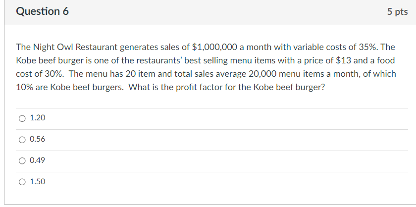 Question 20 5 pts During busy periods in a