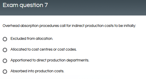 Exam question 1 E pic operates a marginal costing