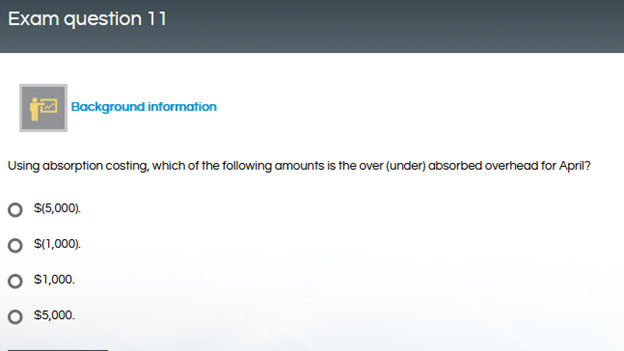 Exam question 1 E pic operates a marginal costing