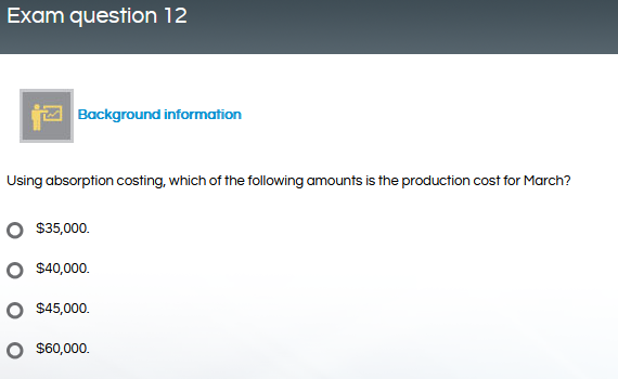 Exam question 1 E pic operates a marginal costing