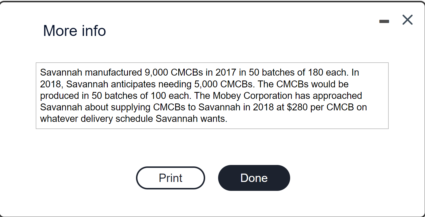 X More info Savannah manufactured 9,000 CMCBs in