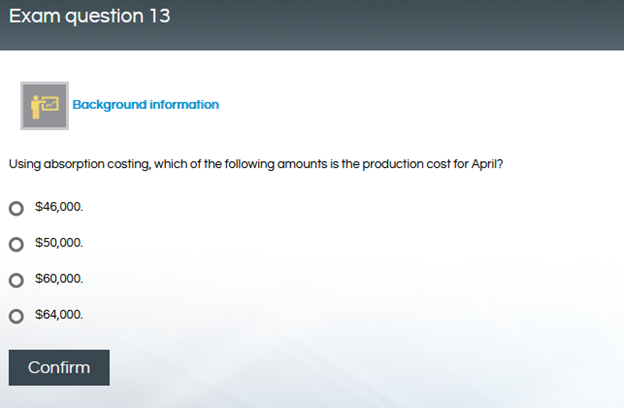 Exam question 1 E pic operates a marginal costing