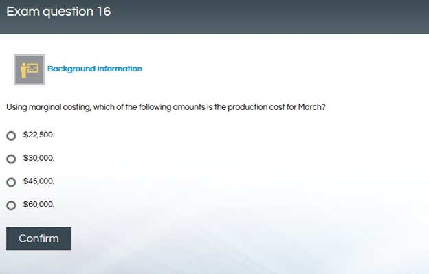 Exam question 1 E pic operates a marginal costing