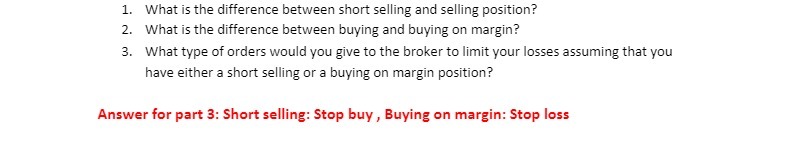 1. What is the difference between short selling