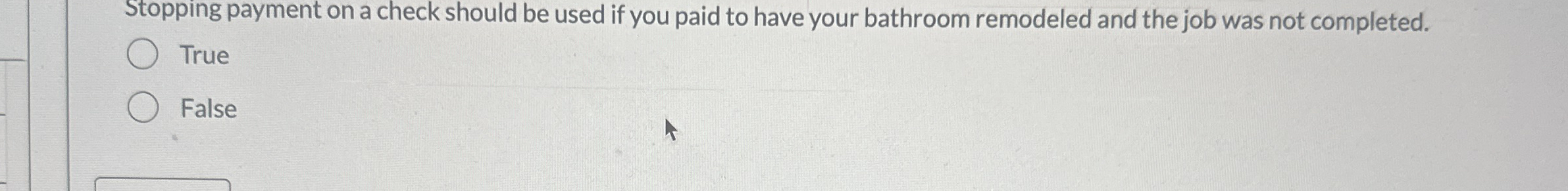 Stopping payment on a check should be used if you