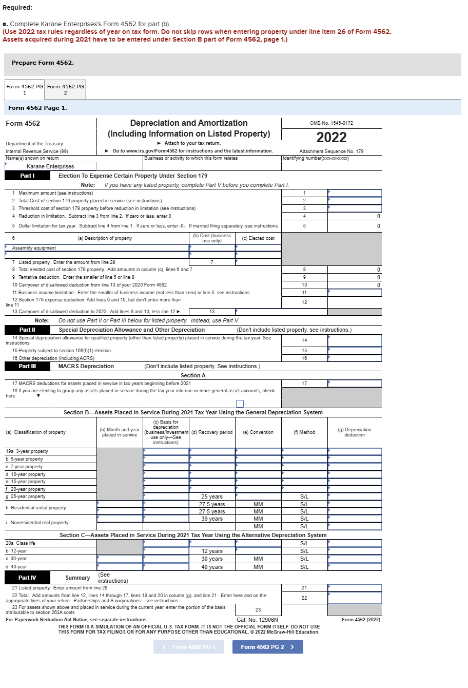 Required information [ The following information