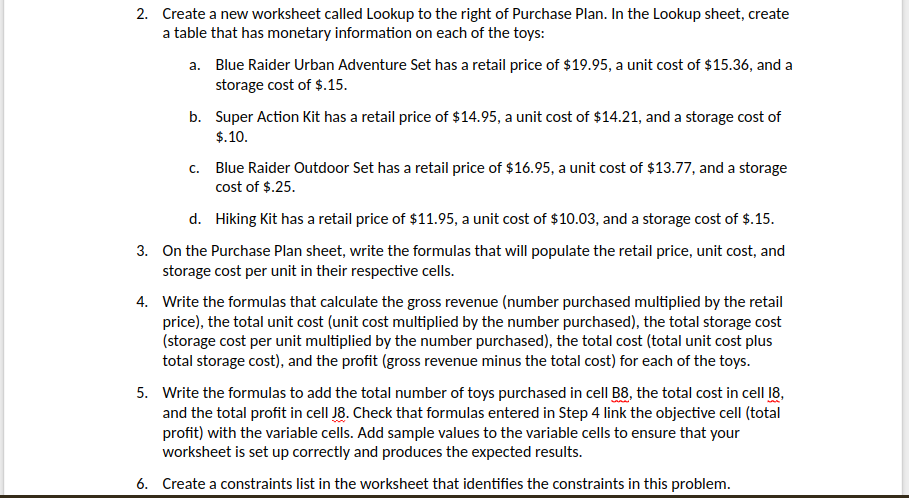 Please set up a separate excel document identical