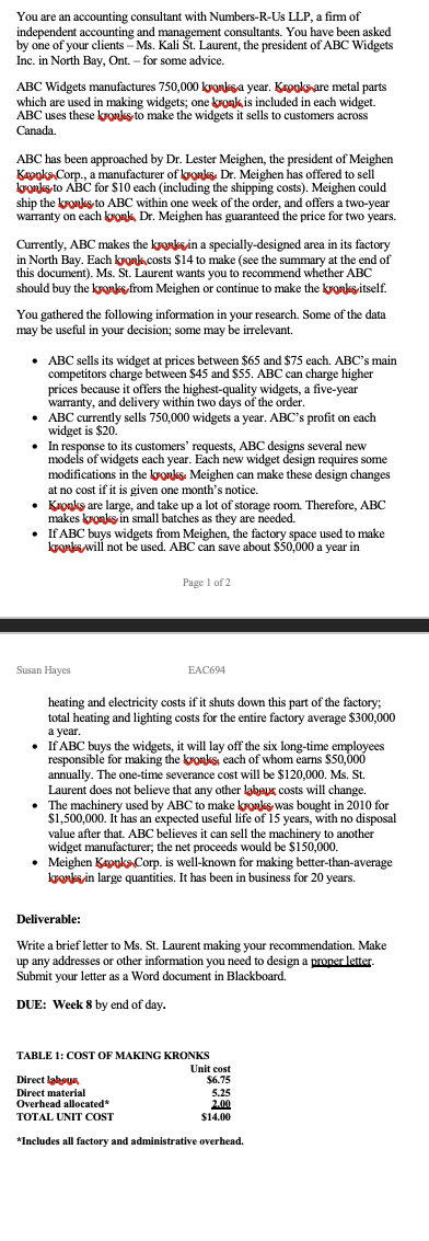 You are an accounting consultant with