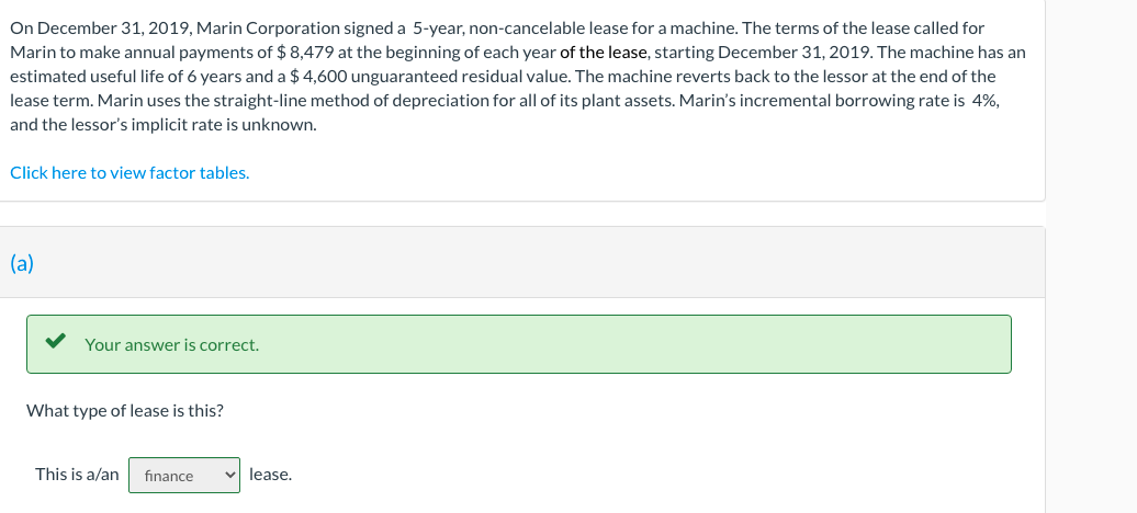 On December 31, 2019, Marin Corporation signed a