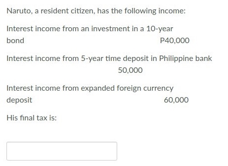 Please refer to Philippine income tax. Naruto