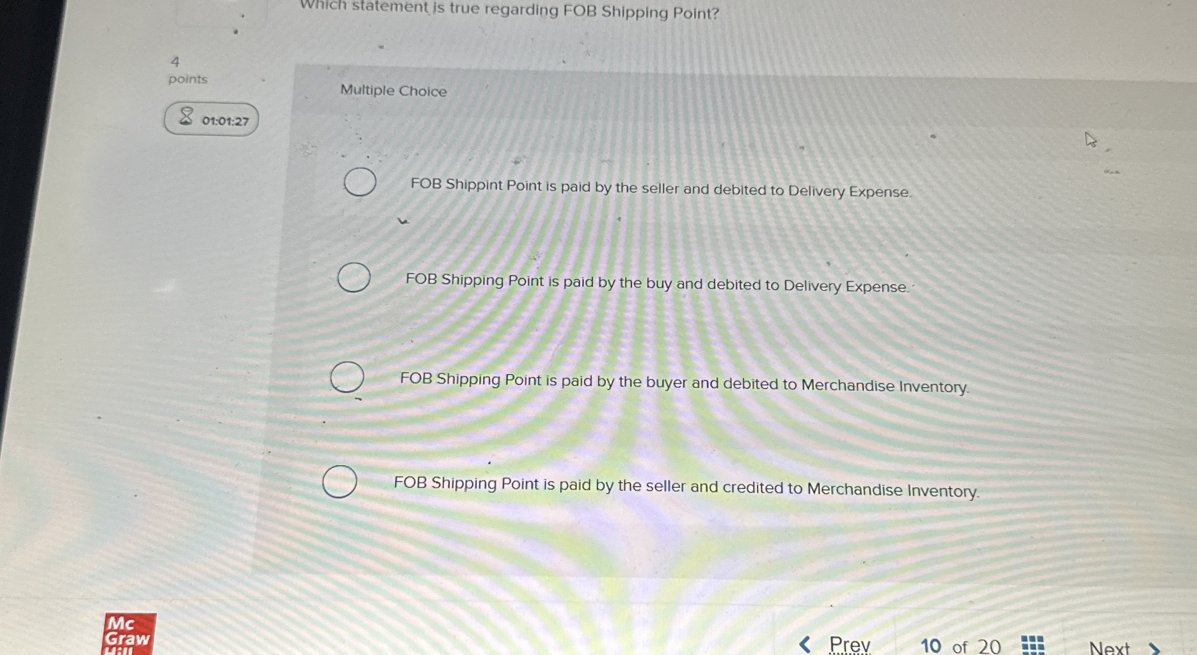 Which statement is true regarding FOB Shipping