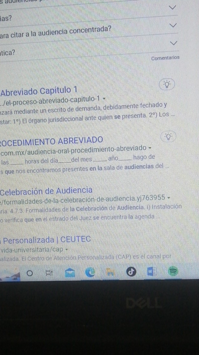 pasos para seguir en una audiencia abreviada as?