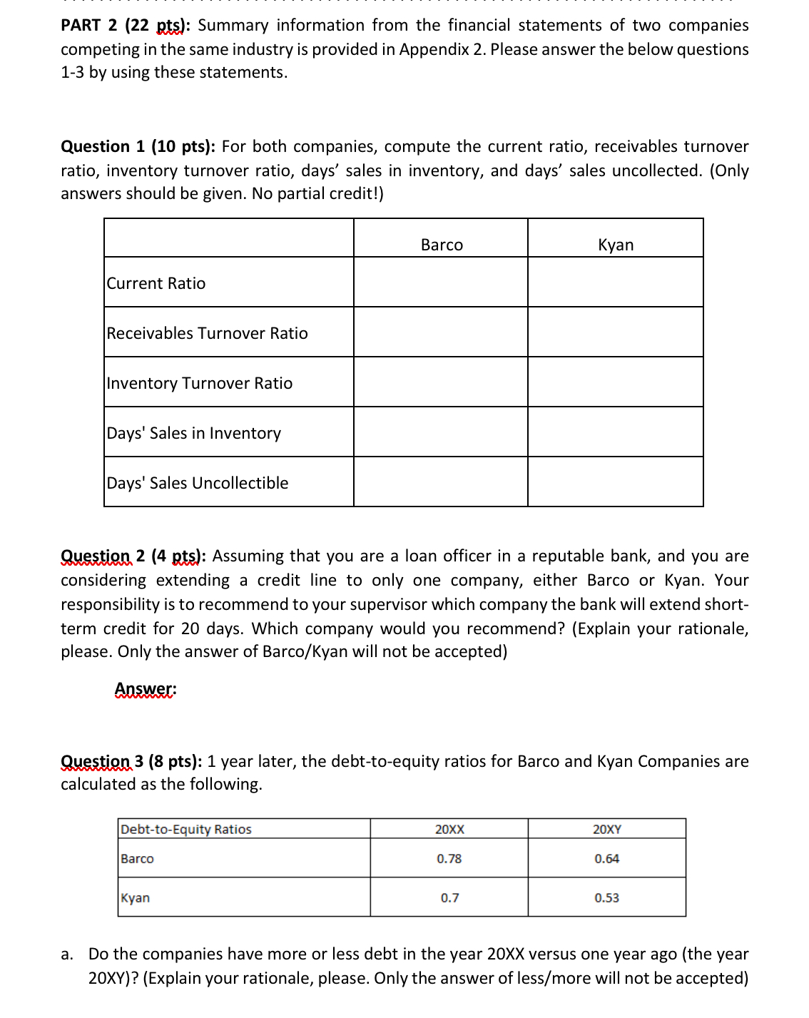 PART 2 ( 2 2 pts ) : Summary information from the