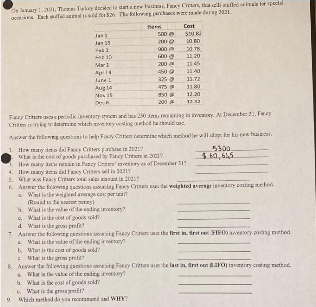 please answer each with explanation computation