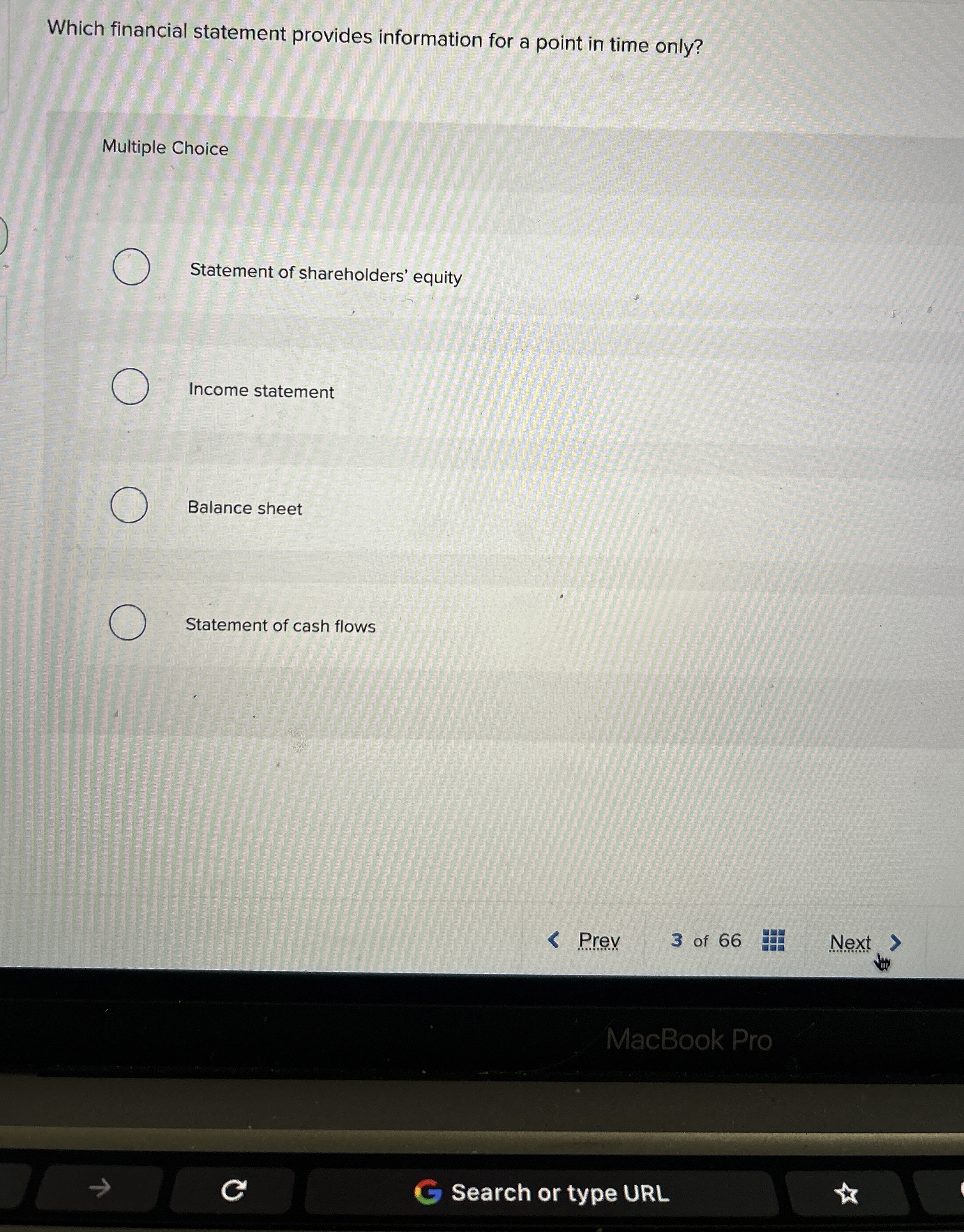 Which financial statement provides information