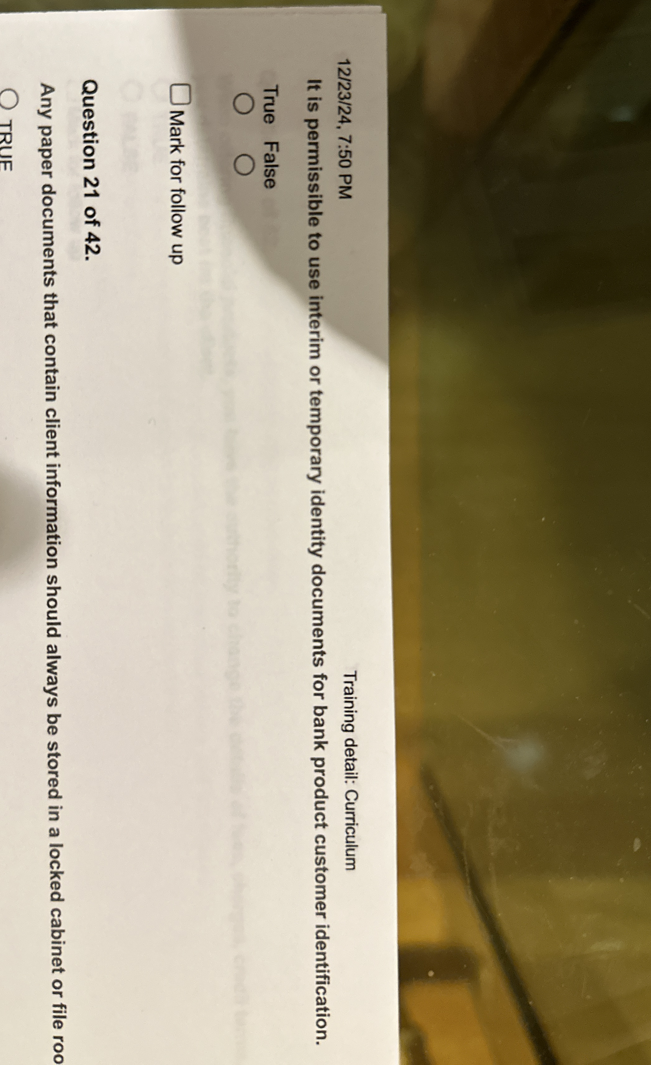 1 2 / 2 3 / 2 4 , 7 : 5 0 PM Training detail: