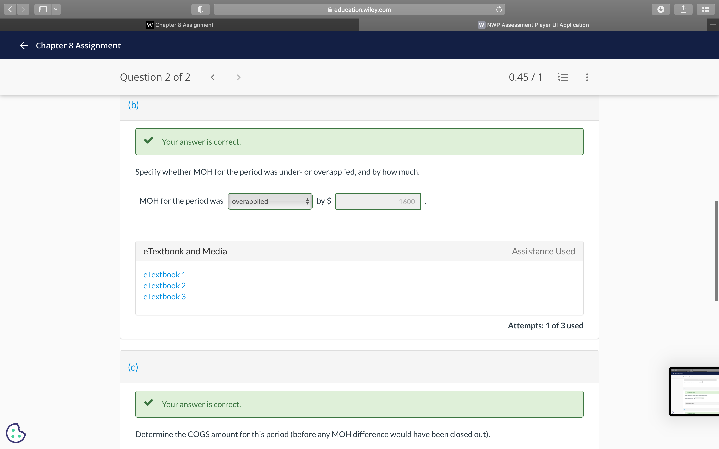 < > O V education.wiley.com C W Chapter 8