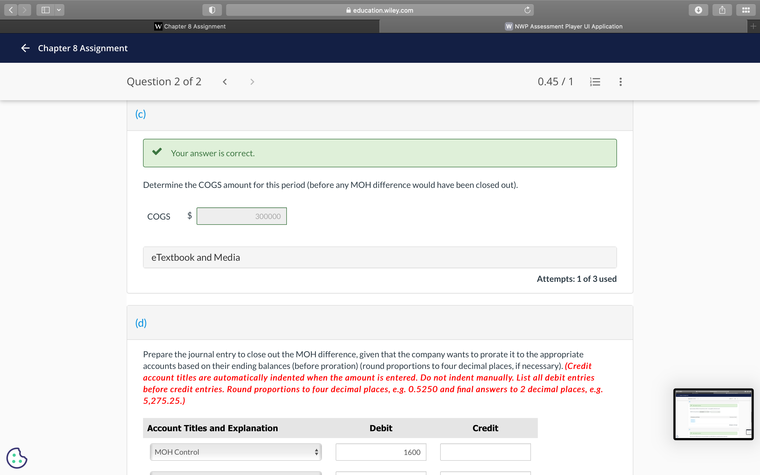 < > O V education.wiley.com C W Chapter 8