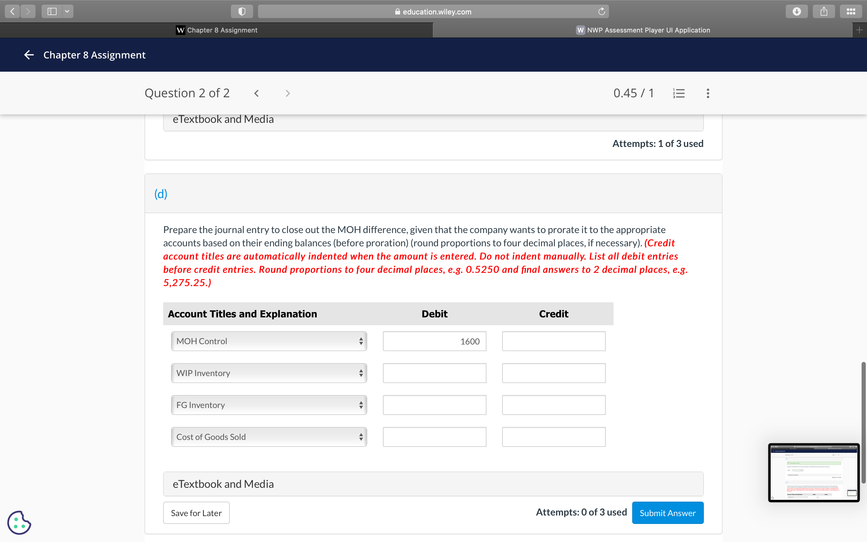 < > O V education.wiley.com C W Chapter 8